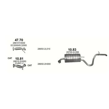 глушитель на HYUNDAI I30 (I), 08 - 12