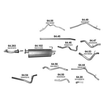 ГЛУШИТЕЛЬ IVECO DAILY (III), 06 - 11