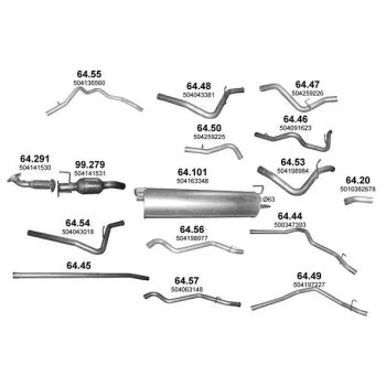 глушитель на IVECO DAILY (III), 06 - 11