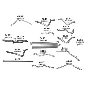 глушитель на IVECO DAILY (III), 06 - 11