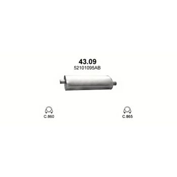глушитель на JEEP GRAND CHEROKEE (WJ), 99 - 04 