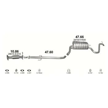 глушитель на KIA CEE'D (I), 06 - 12