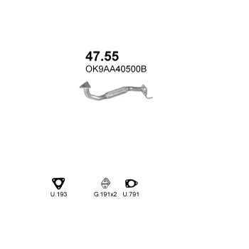 глушитель на Kia Clarus 1.8, 2.0-VER. II 96-01