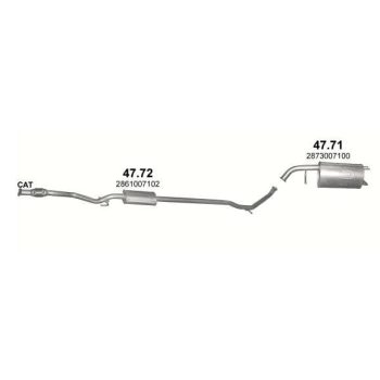 глушитель на KIA PICANTO (I), 04 - 07