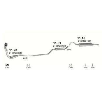 глушитель на LADA 2104, 84-12