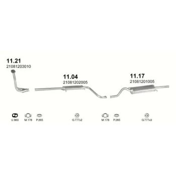 ГЛУШИТЕЛЬ LADA 21083, 89-