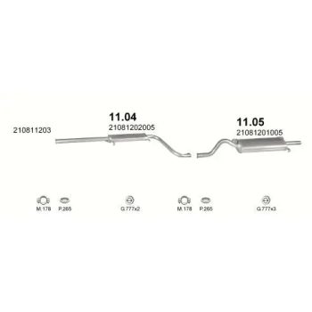 глушитель на LADA 21099, 90-11