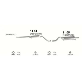 глушитель на LADA 2109, 87-04
