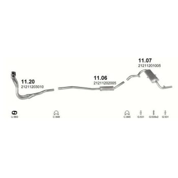 глушитель на LADA 21213, 94-