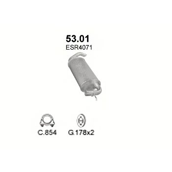 глушитель на Land Rover Freelander 1.8-1.8i -16V 2555mm 97-06
