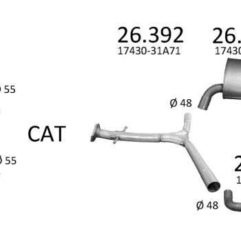 ГЛУШИТЕЛЬ LEXUS IS250 (III), 13 -