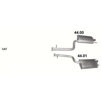 глушитель на LEXUS LS600H (IV), 07 - 17