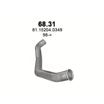 глушитель на MAN M2000L 6.9-D0826 LF L79/L86/L89, D0826 LFL L79/L86/L89, D0836 LFL L79/L86/L89, D0826 LFL L95, D0836 LFL L95 95-00