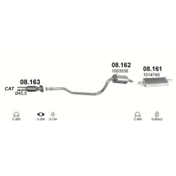 глушитель на MAZDA 121 (III), 96 - 99