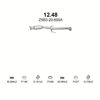 глушитель на Mazda 323 1.3, 1.5-1.3i 16V, 1.5i 16V, 1.5i 16V (5 doors) 94-03