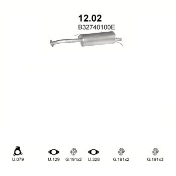 глушитель на Mazda 323 1.3, 1.6, 1.8-1.8i 16V, 1.8i GT/GTi 16V 89-94