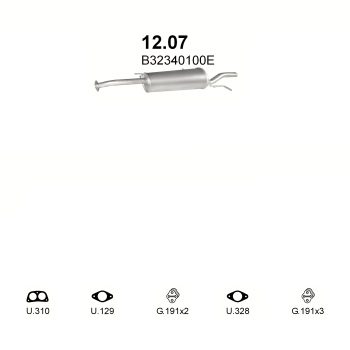 глушитель на  Mazda 323 1.3, 1.6-1.3 16V 89-94