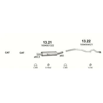 ГЛУШИТЕЛЬ MERCEDES BENZ B-kl (W245), 05 - 11