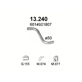 глушитель на Mercedes Benz 208D-410D 2.3D, 2.9D-3050MM/3350MM/3700MM, 89-91