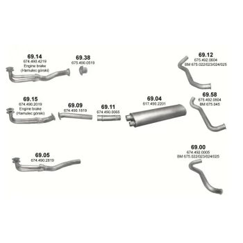 ГЛУШИТЕЛЬ MERCEDES BENZ BUS (1114-2422), 85-