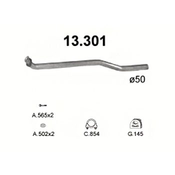 глушитель на Mercedes Sprinter 2.3 D-208D Diesel, 308D Diesel, 408D Diesel, 95-00