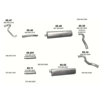 глушитель на MERCEDES BENZ VARIO Bus, 96-