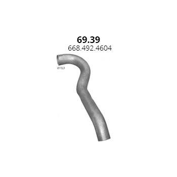 ГЛУШИТЕЛЬ Mercedes Benz Vario 512 D, 612 D-WB 3150, 3700, 4250, 4800 - OM 602 DE LA / OM 904 LA, 96