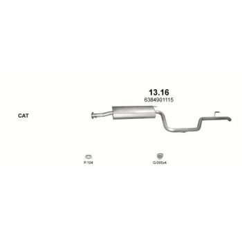 глушитель на MERCEDES BENZ VITO (W638), 95 - 03