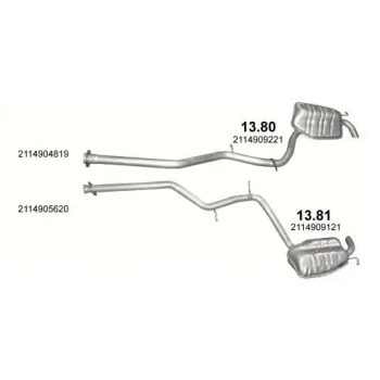 глушитель на MERCEDES BENZ E-kl (W211/S211), 02 - 09