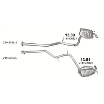 глушитель на MERCEDES BENZ E-kl (W211/S211), 02 - 09