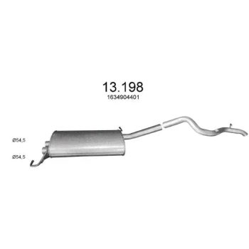 ГЛУШИТЕЛЬ MERCEDES BENZ M-kl (W163), 98 - 05