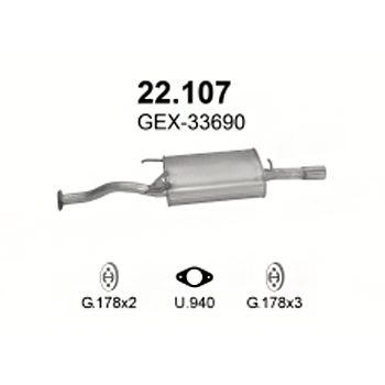 глушитель на Rover MG ZS, 01-05