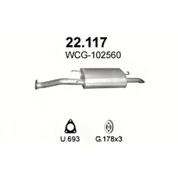 глушитель на Rover MG ZS, 01-05