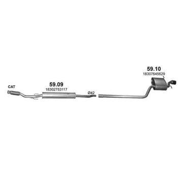 глушитель на MINI COOPER (R56), 06 -13