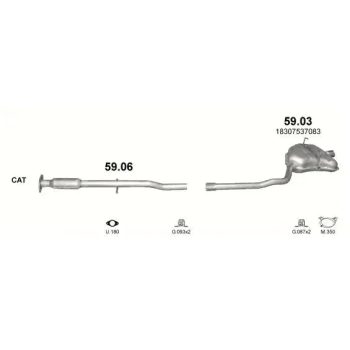 глушитель на MINI COOPER CABRIO, 04 - 08