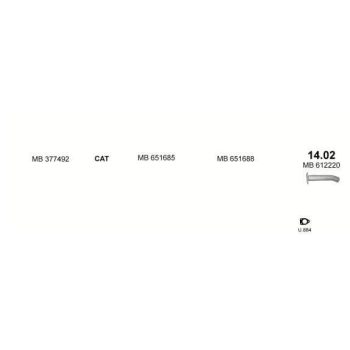 глушитель на MITSUBISHI PAJERO (II), 91 - 97