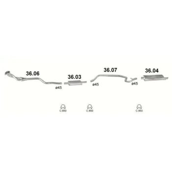 глушитель на МОСКВИЧ 2141, 86-98