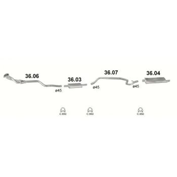 глушитель на МОСКВИЧ 2141, 86-98