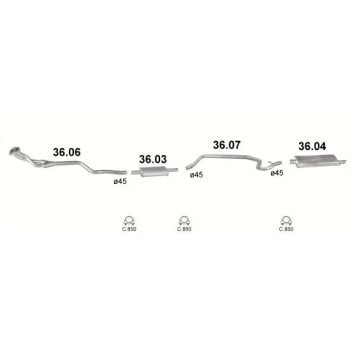 глушитель на МОСКВИЧ 2141, 86-98