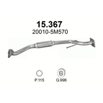 глушитель на Nissan Almera 2.2 D-2.2 Td Turbo Diesel, 00-03