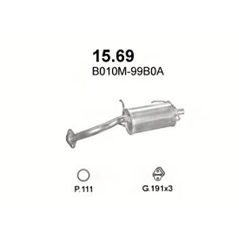 ГЛУШИТЕЛЬ Nissan Micra 1.0, 1.3, 1.4-K11, 1.4i-16V, 93-99