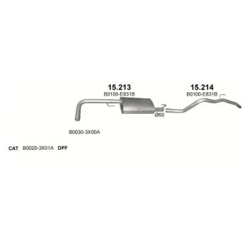 глушитель на NISSAN NAVARA (D40), 10 - 15