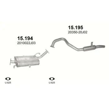 глушитель на NISSAN PATROL (Y60), 87-98