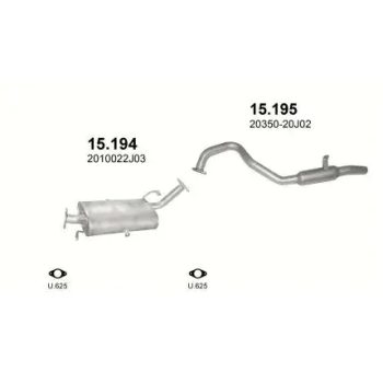 глушитель на NISSAN PATROL (Y60), 87-98