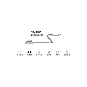 глушитель на Nissan Primera 2.0 D-P10E, 90-96