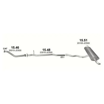 глушитель на NISSAN QASHQAI (I), 07 - 10