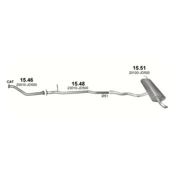 глушитель на NISSAN QASHQAI (I), 07 - 10