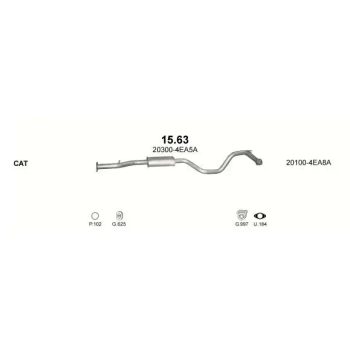 глушитель на NISSAN QASHQAI (II), 17-22