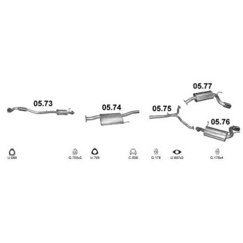 глушитель на OPEL ANTARA (I), 11 - 15