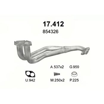 глушитель на Opel Ascona C 1.6, 1.8, 2.0-E, Aut, 81-88